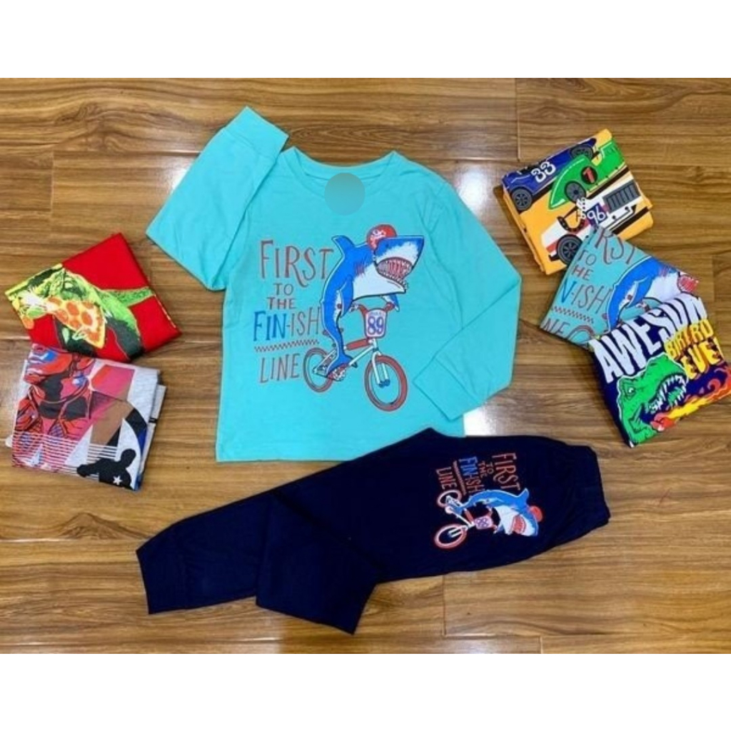 Bộ dài tay cotton Pla đại cho bé trai - HAANH VNXK