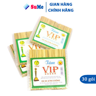 Tăm xỉa răng tre Vip Á Đông 30 gói, tăm tre xỉa răng cao cấp