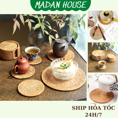 Lót Ly, Lót Nồi, Lót Cốc Size 8-20cm Trang Trí Bàn Ăn, Decor Trang Trí Nội Thất - MADAN [ Hàng VNXK ]