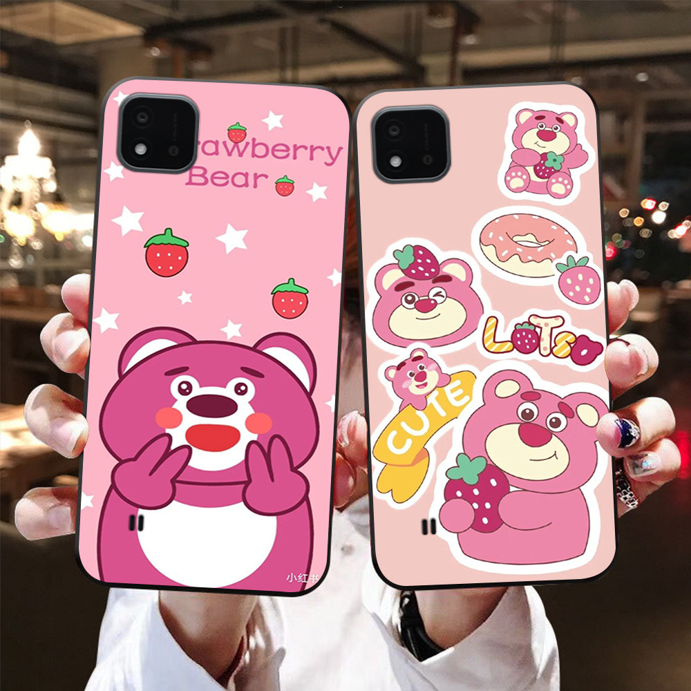 Ốp lưng oppo realme c20 / realme c11 2021 in hình gấu dâu siêu cute dễ thương