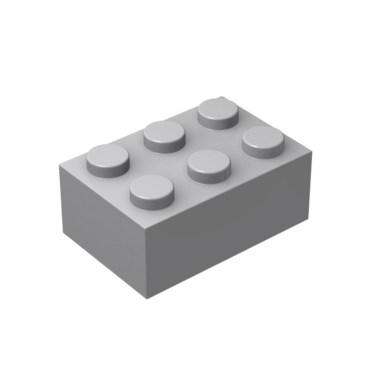 Đồ chơi giáo dục lắp ráp   logo moc combo 5 gạch cao 2x3 b3 3002