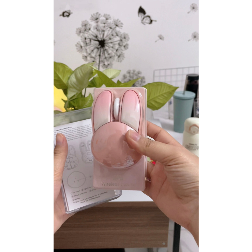 Chuột không dây M6 hình Tai Thỏ dễ thương, dành cho những cô gái văn phòng có máy tính xách tay
