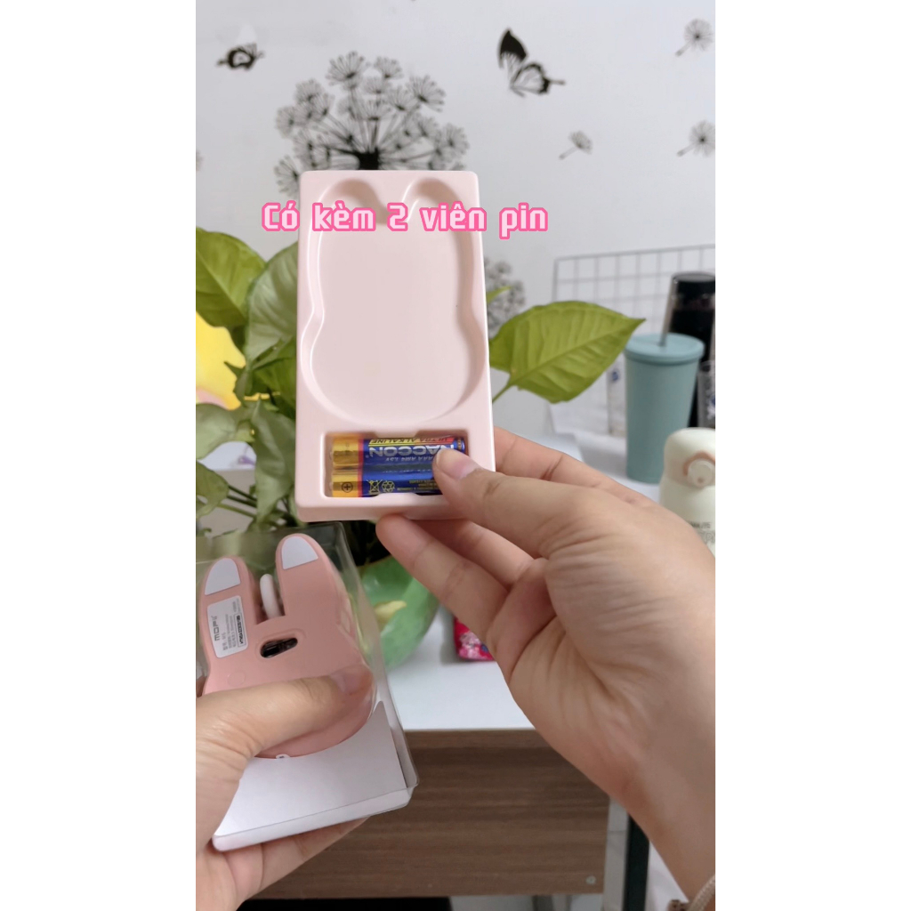 Chuột không dây M6 hình Tai Thỏ dễ thương, dành cho những cô gái văn phòng có máy tính xách tay