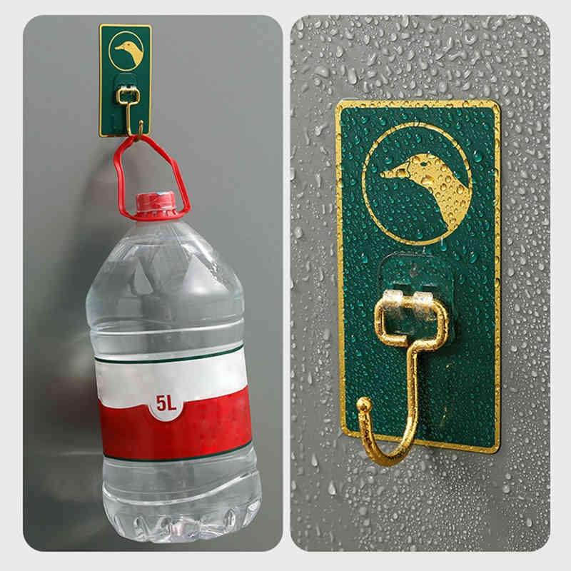 Móc Dán Tường Hình Thú Siêu Dính Họa Tiết Kèm Móc Mạ Vàng Sang Trọng