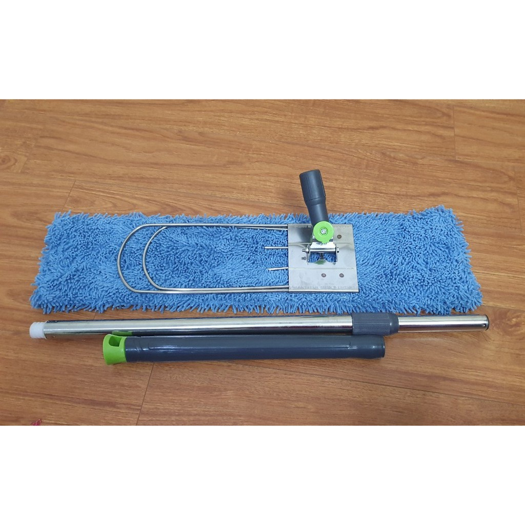 Chổi Lau Nhà Công Nghiệp, Chổi Lau Bông Dài 60cm Cán Xoay 360 Độ