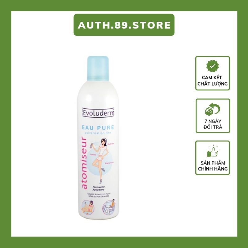 Xịt khoáng Evoluderm giúp dưỡng ẩm cấp nước và làm dịu da Atomiseur Eau Pure 150ml | BigBuy360 - bigbuy360.vn