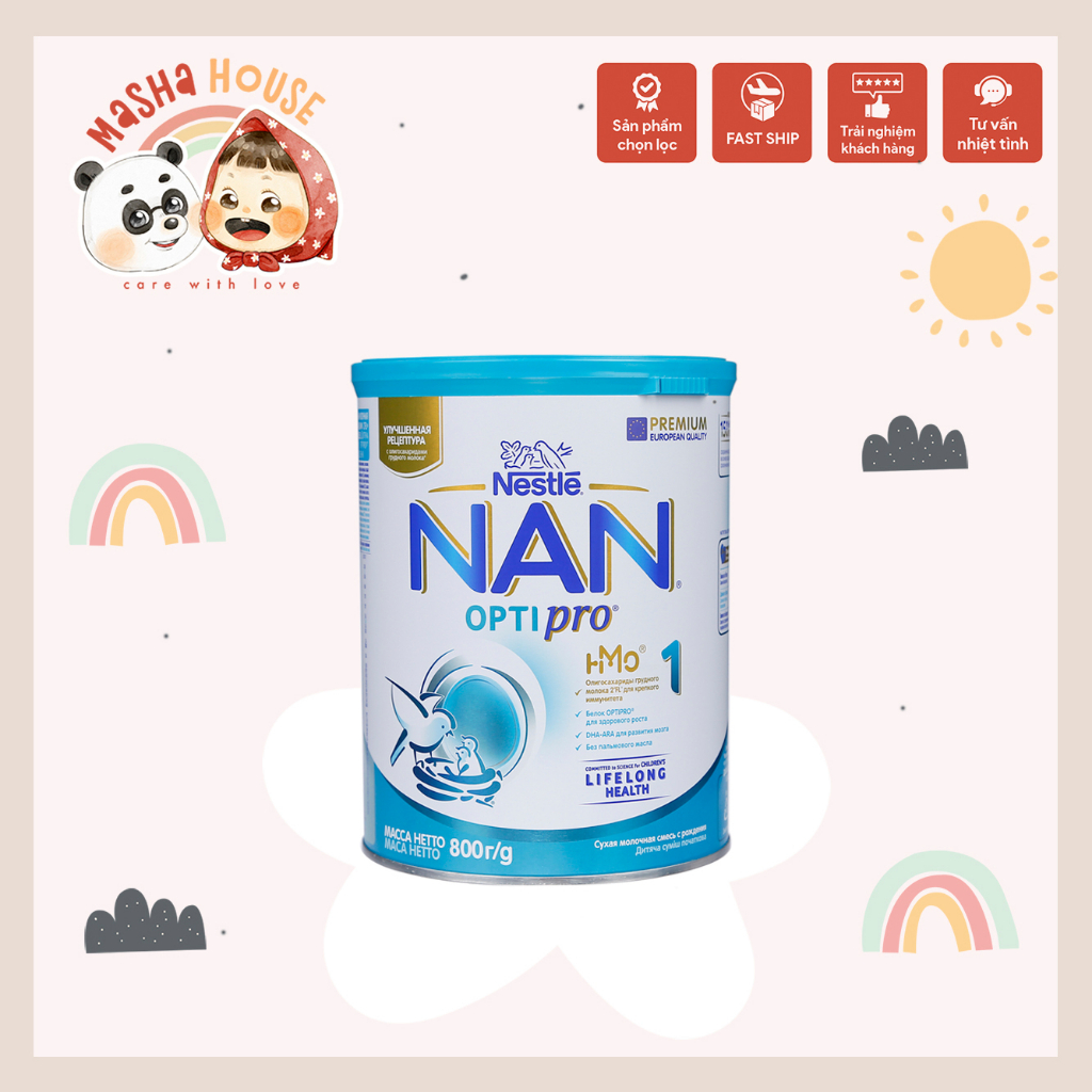 Sữa Nan Nga Optipro Mẫu Mới Số 1, 2, 3, 4 - 800g