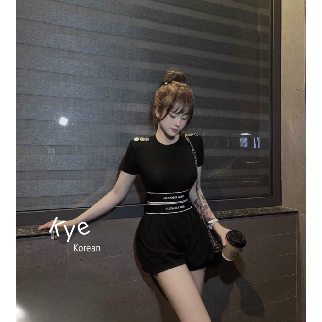 [5.5 Sales Freeship] Set bộ đùi thun dẻo phối viển, set áo thun tay ngắn cổ tròn đính nút phối quần short đùi viền mtb