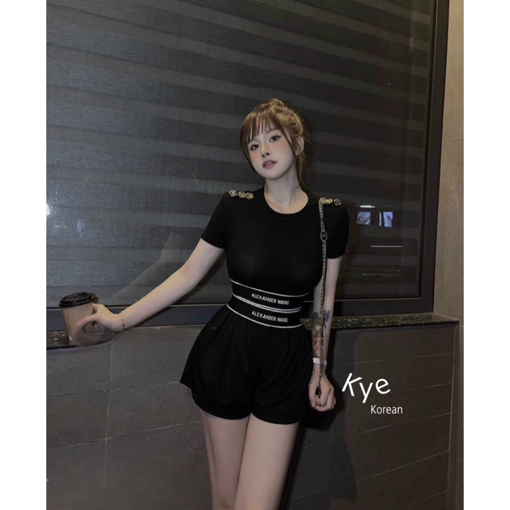 [5.5 Sales Freeship] Set bộ đùi thun dẻo phối viển, set áo thun tay ngắn cổ tròn đính nút phối quần short đùi viền mtb