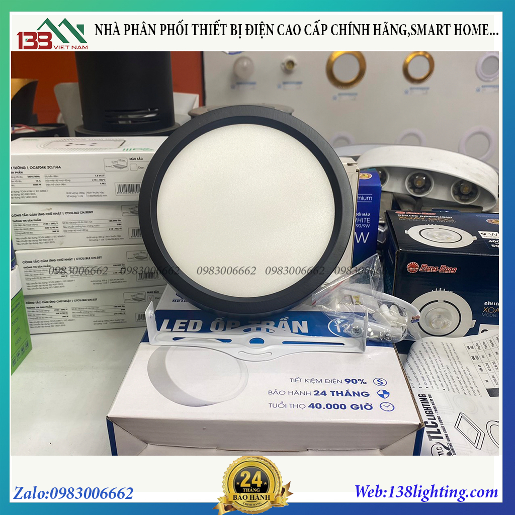 Đèn ốp trần,ốp nổi TLC 6W,12W,18W,24W