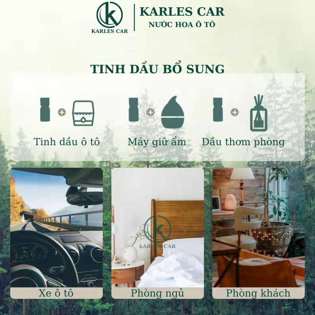 Tinh Dầu Ô Tô Cao Cấp , Tinh Dầu Thiên Nhiên Bổ Sung Máy Khuếch Tán máy giữ ẩm 5ml