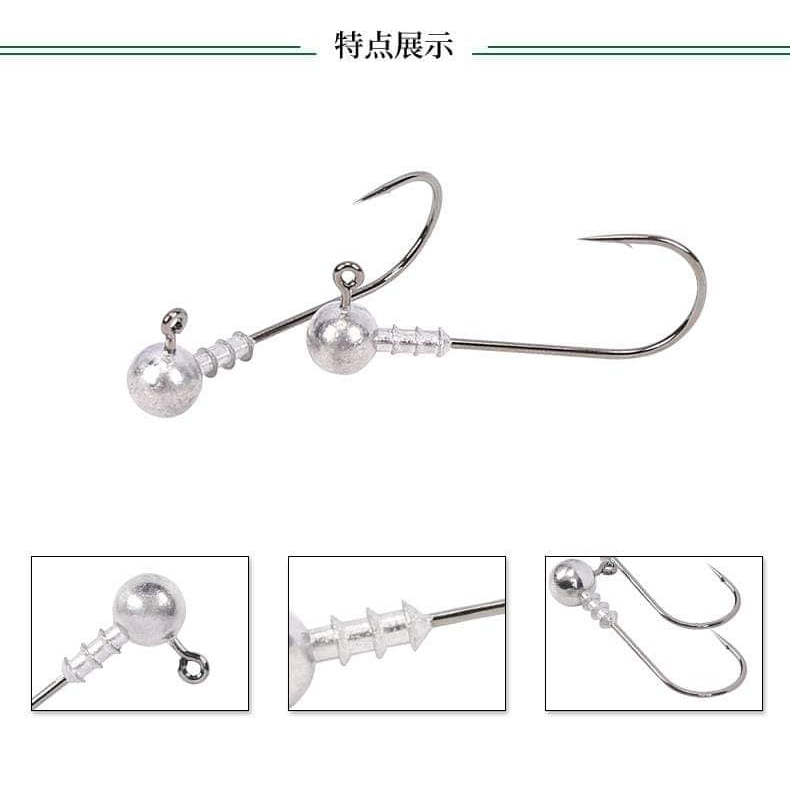 Lưỡi câu Jighead đầu tròn Tsurinoya P53 chuyên móc mồi mềm lure lóc, lure chẽm Hita Lure