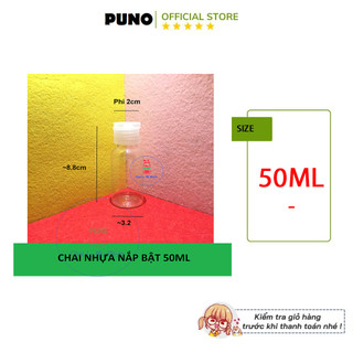 Chai nhựa pet nắp bật 50ml