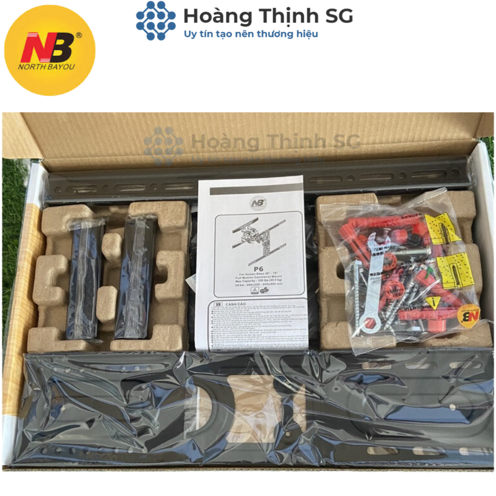 Giá treo tivi NB-P6, Khung treo tivi xoay đa năng North Bayou NB-P6 từ 40inch - 80 inch - Xoay mọi góc độ