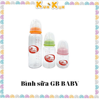 Bình sữa nhựa gb-baby cổ hẹp 60ml 120ml 240ml chính hãng cổ hẹp kèm van chống sặc
