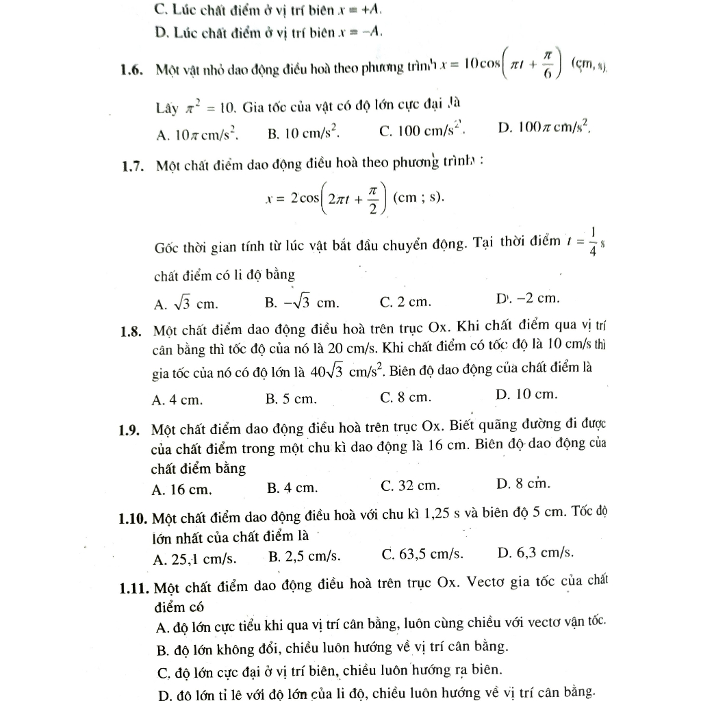 Sách- Bài tập Vật lí 12  - NXB Giáo dục Việt Nam