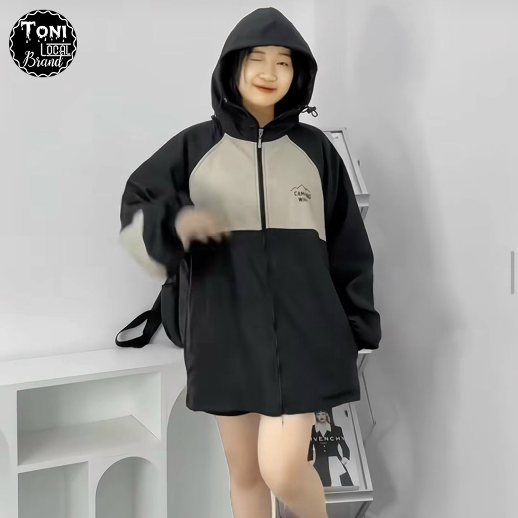 Áo Khoác Dù phối 2 lớp nam nữ Unisex Camping