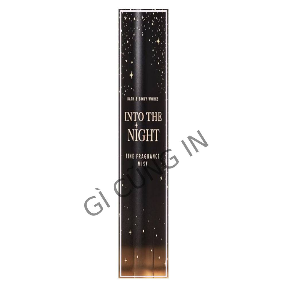 Tem Dán Nước Hoa Body Mist - Mẫu Into the Night Fine Fragrance Mist Bath & Body Works