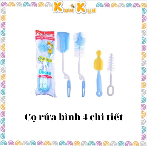 Cọ rửa bình 4 chi tiết siêu tiện lợi