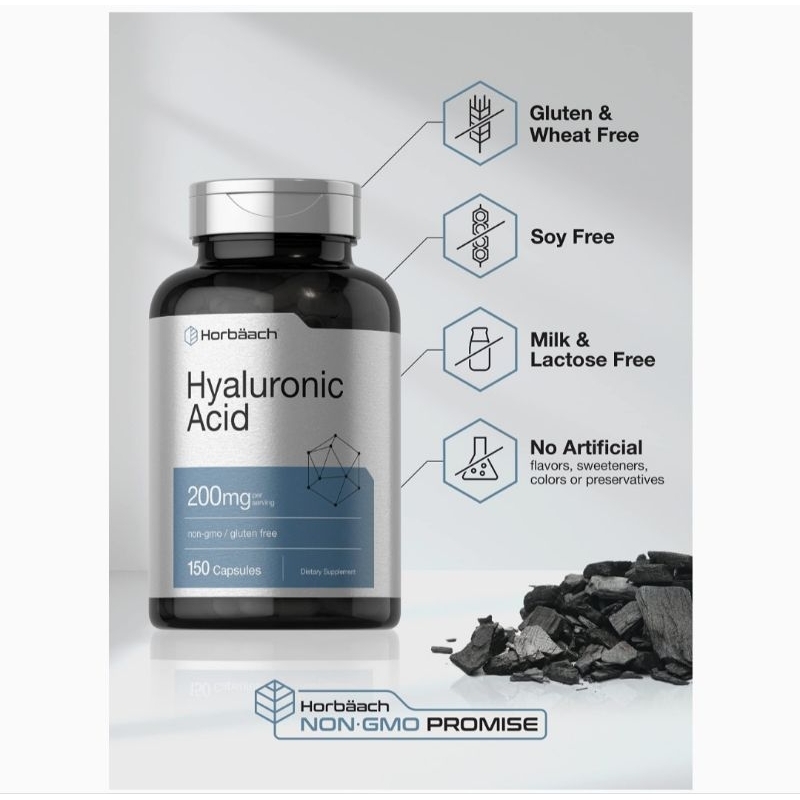 Viên Uống Cấp Nước HA Hyaluronic acid 200mg 1000mg horbaach 150v