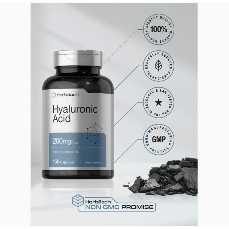 Viên Uống Cấp Nước HA Hyaluronic acid 200mg 1000mg horbaach 150v