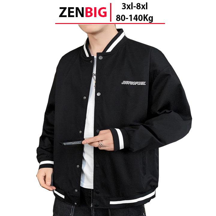 Áo Khoác Bomber Big size - phong cách dành cho người mập người béo chất nỉ bông cotton Zenbig