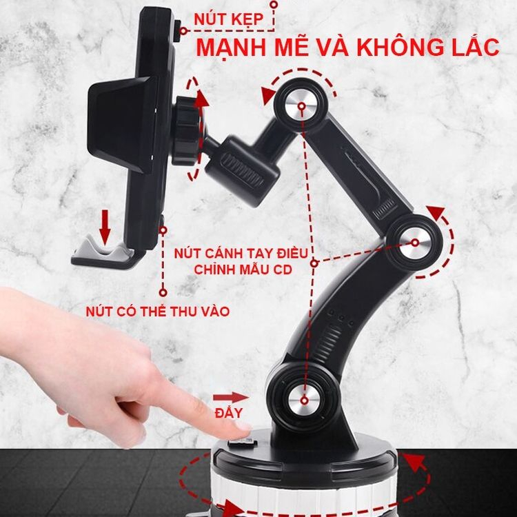 Giá đỡ điện thoại ô tô X0566 thông minh xoay 360 độ Thuận tiện và An toàn | BigBuy360 - bigbuy360.vn