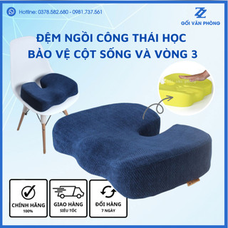 BẢO HÀNH 3 NĂM - Đệm Ngồi Cao Su Non Siêu Dày Công Thái Học ZuriPillow GLM05
