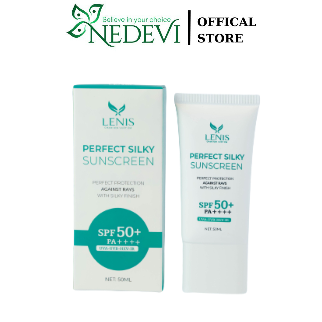 Kem chống nắng phổ rộng Perfect Silky Sunscreen Lenis nâng tông, bảo vệ toàn diện cho da
