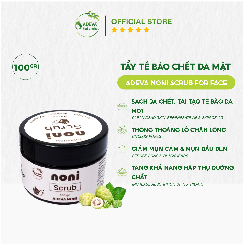 Tẩy tế bào chết - FREESHIP - Tẩy tế bào chết cho mặt từ thiên nhiên, an toàn cho cả da nhạy cảm 100 gr