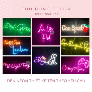 Đèn neon thiết kế tên riêng theo yêu cầu