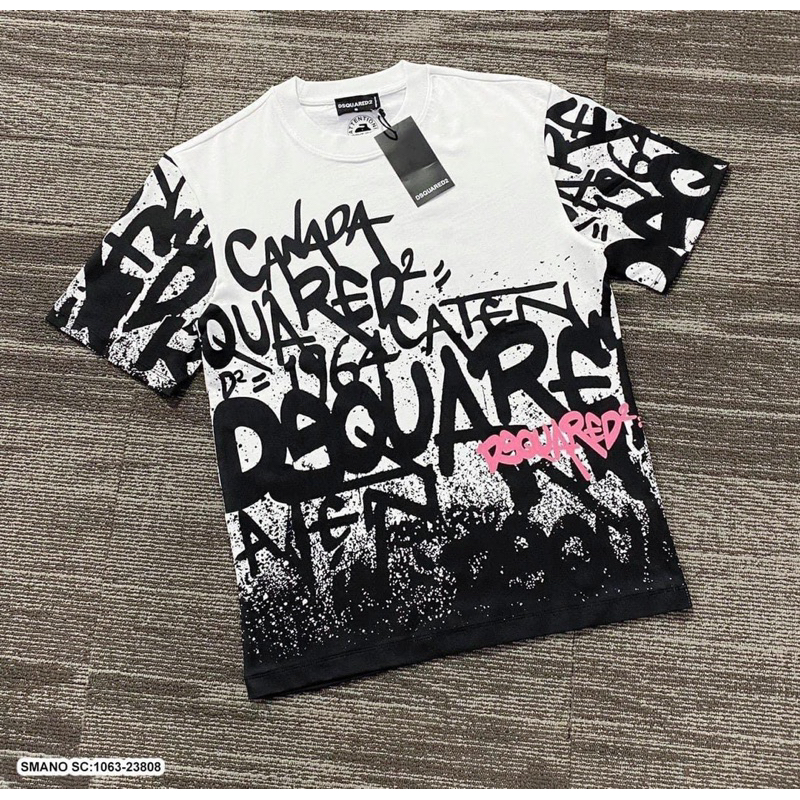 Áo thun DSQ loang chữ DA6