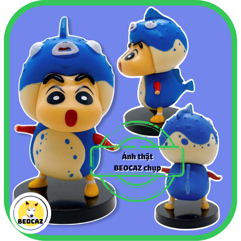 Mô hình Shin loại 1 Shinosuke Cậu bé bút chì 7 cm Shin chan bền màu chất liệu an toàn dễ thương tiệm đồ chơi Beocaz