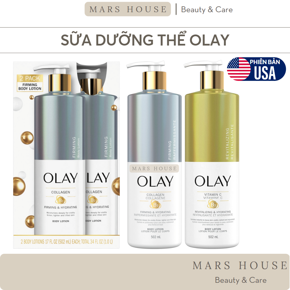 Sữa Dưỡng Thể Olay Collagen B3 - Bản Mỹ 502ml