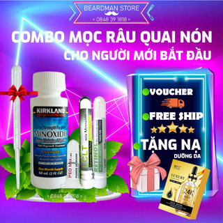 Combo mọc râu tóc : minoxidil 5% + lclt + retinol + peo 1.2ml