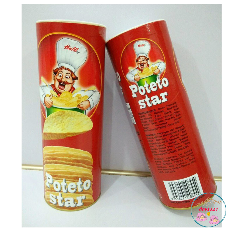 Đồ chơi khăm vui nhộn hình hộp bánh khoai tây có rắn bên trong dài 1m3 hộp snack0