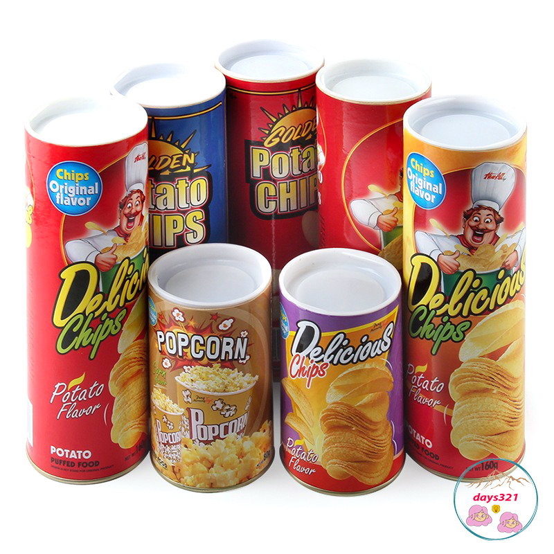 Đồ chơi khăm vui nhộn hình hộp bánh khoai tây có rắn bên trong dài 1m3 hộp snack0