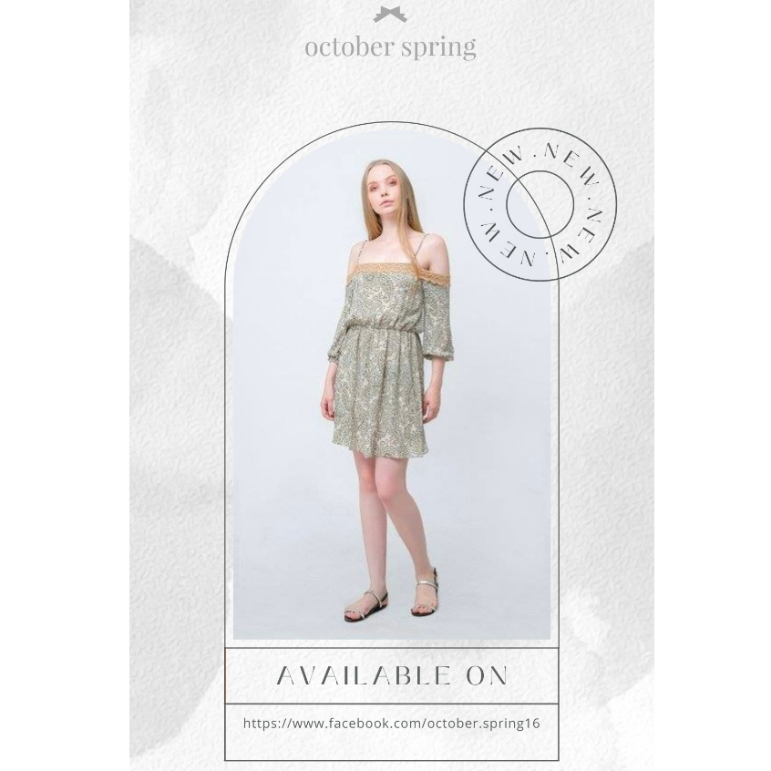 Đầm xô nữ October Spring thổ cẩm