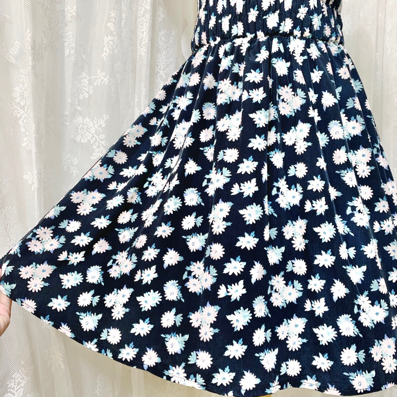 Đầm voan Nhật Earth Music & Ecology in hoa viền bèo