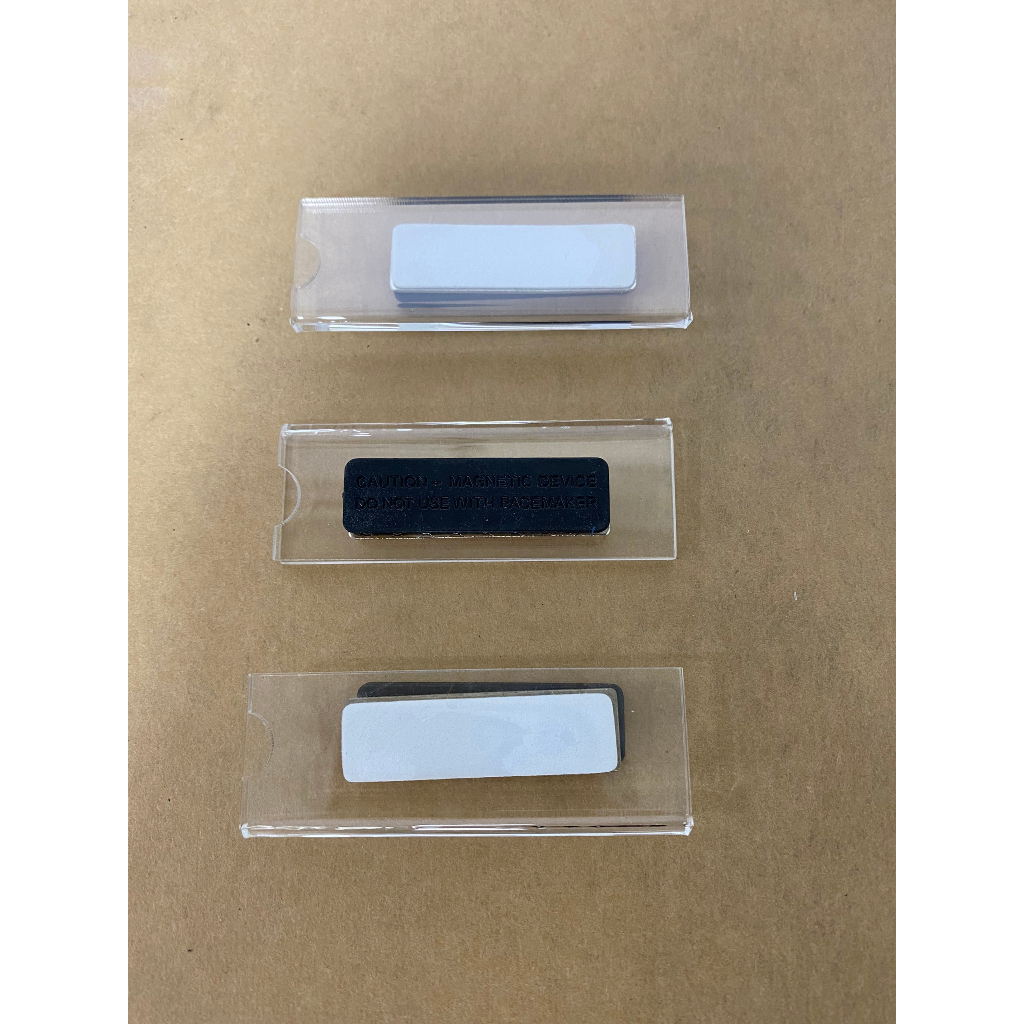 Thẻ tên nhân viên mica, Bảng tên nhân viên ghim cài, nam châm  combo 10 chiếc
