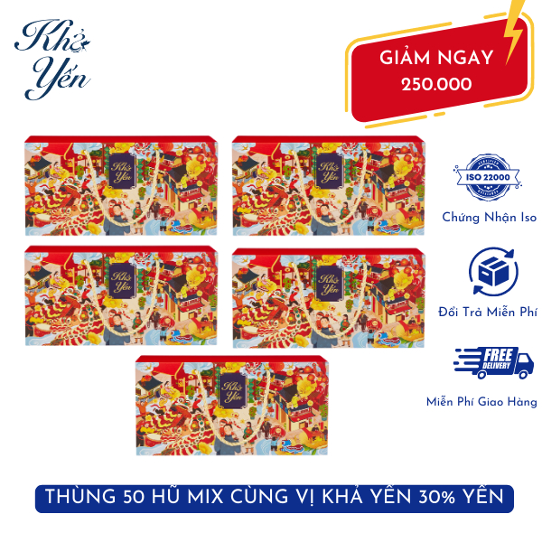 Thùng 50 Hũ - Yến Chưng Sẵn Khả Yến