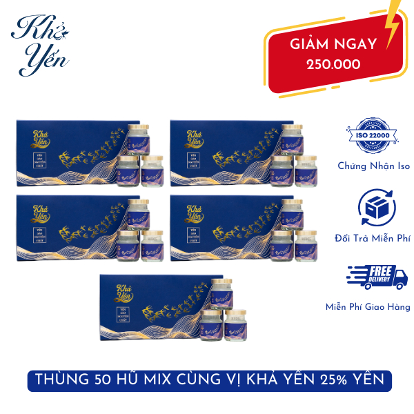 Thùng 50 Hũ - Yến Chưng Sẵn Khả Yến