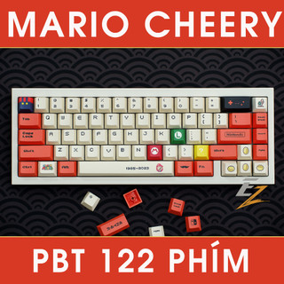 [Mã SKAMSALE11 giảm 10% đơn 200k] Keycap Cho Bàn Phím Cơ Retro Mario Thick PBT, In Dyesub 120 Phím Cherry Profile Của EZ