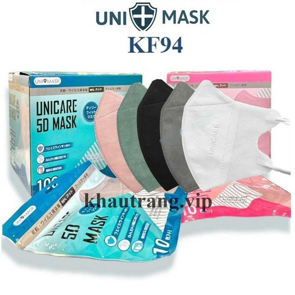 [ Free Ship ] - Thùng 200 Chiếc Khẩu Trang 5D UNI CARE 3 Lớp Kháng Khuẩn, Chống Bụi Mịn Hàng Cao Cấp