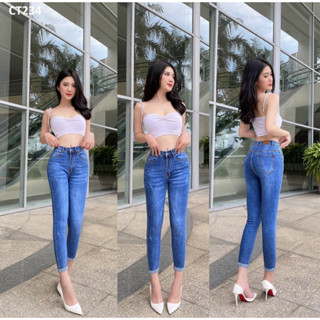  Quần Jean Nữ Quần Bò Denim Nữ 9 Tấc Cào Lưng Cao Dáng Skinny Co Giãn Siêu Hót 