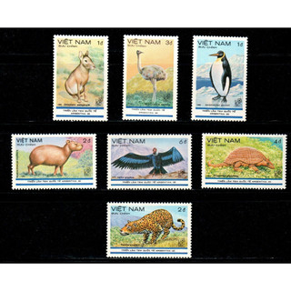Tem sưu tập Việt Nam MS 468 Triển lãm tem Quốc tế Argentina Động Vật 1985 (7 tem )