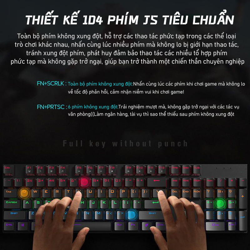 Bàn Phím Cơ Gaming K1 xanh Switch 20 Chế Độ LED cao cấpKhông có độ trễ khi chơi gameÉp nhựa hai màuPhím-Bảo hành một năm