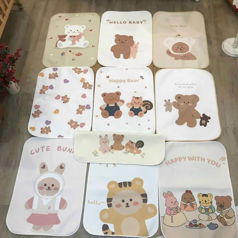 Lót 4D Gấu Hàn Chống Thấm Cho Bé