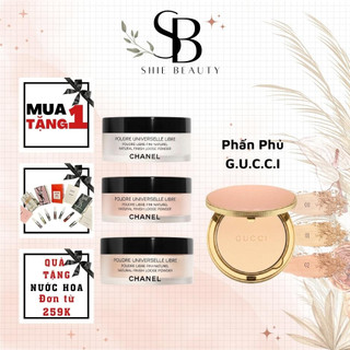 Phấn phủ Gucci 01, Phấn phủ bột Chanel Tone 20, NYX Ultimate Eyeshadow Palette Warm