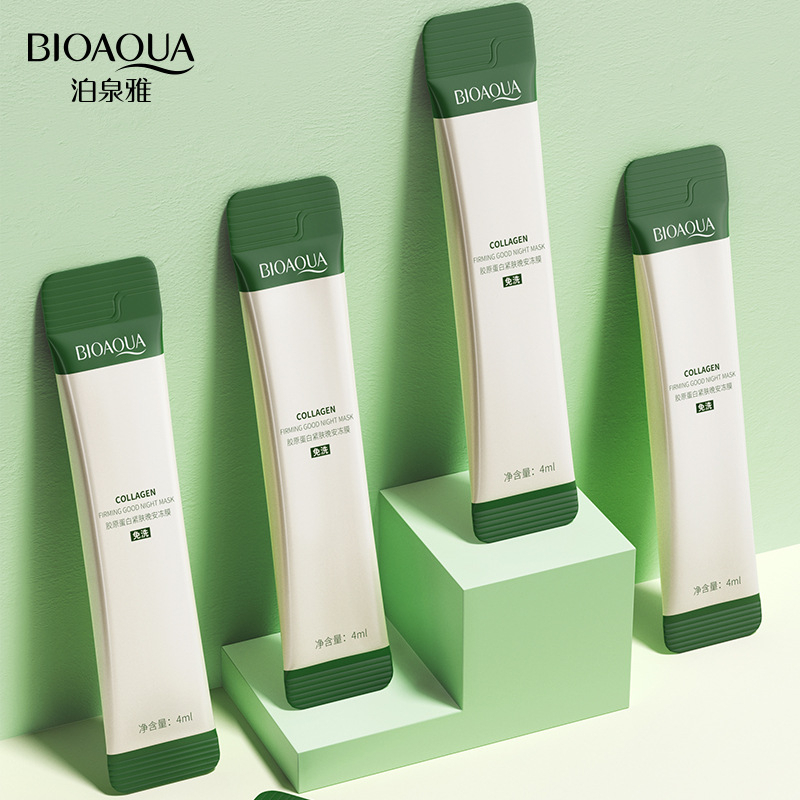 Hộp 20 Gói Mặt Nạ Ngủ Thạch Bioaqua Nâng Cơ, Căng Bóng, Bổ Sung Collagen Cấp Nước Dưỡng Ẩm